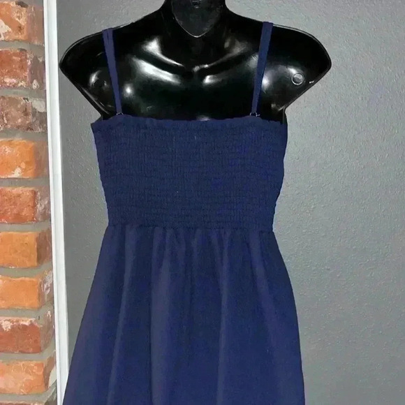 Women’s Yidarton Dress Size S Navy Blue Tie Front Cutout - Picture 6 of 10